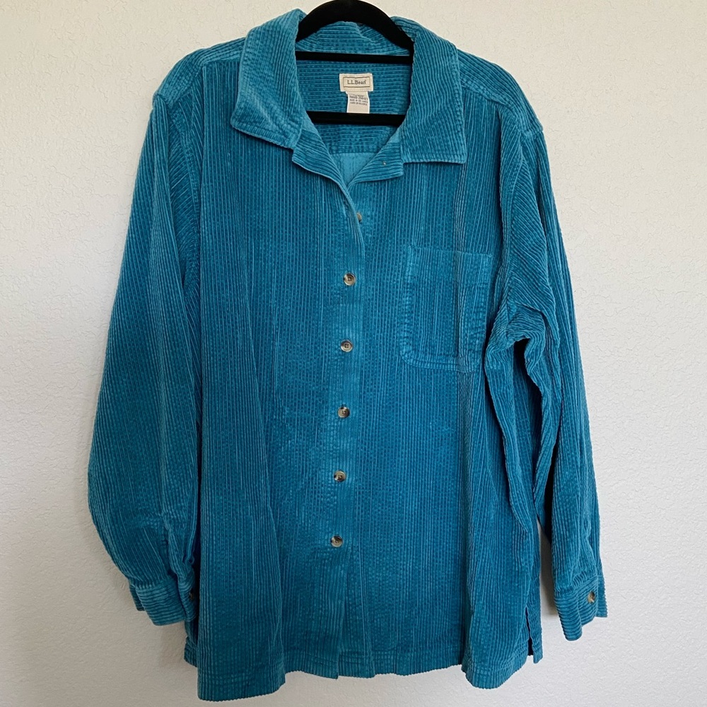 L.L. Bean Teal Button Down Shirt